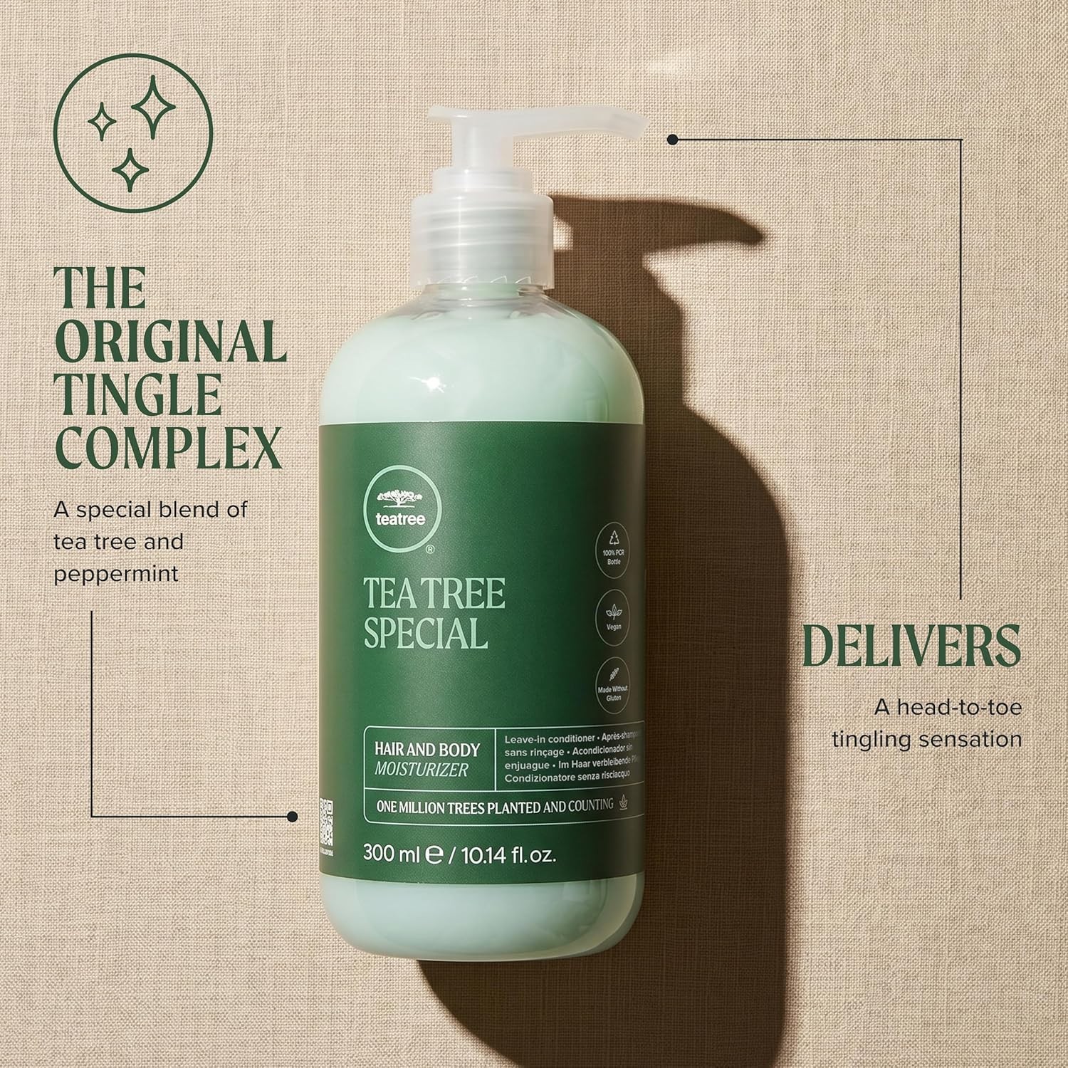 Tea Tree Hair and Body Moisturizer Leave-In Conditioner, Body Lotion, After-Sh