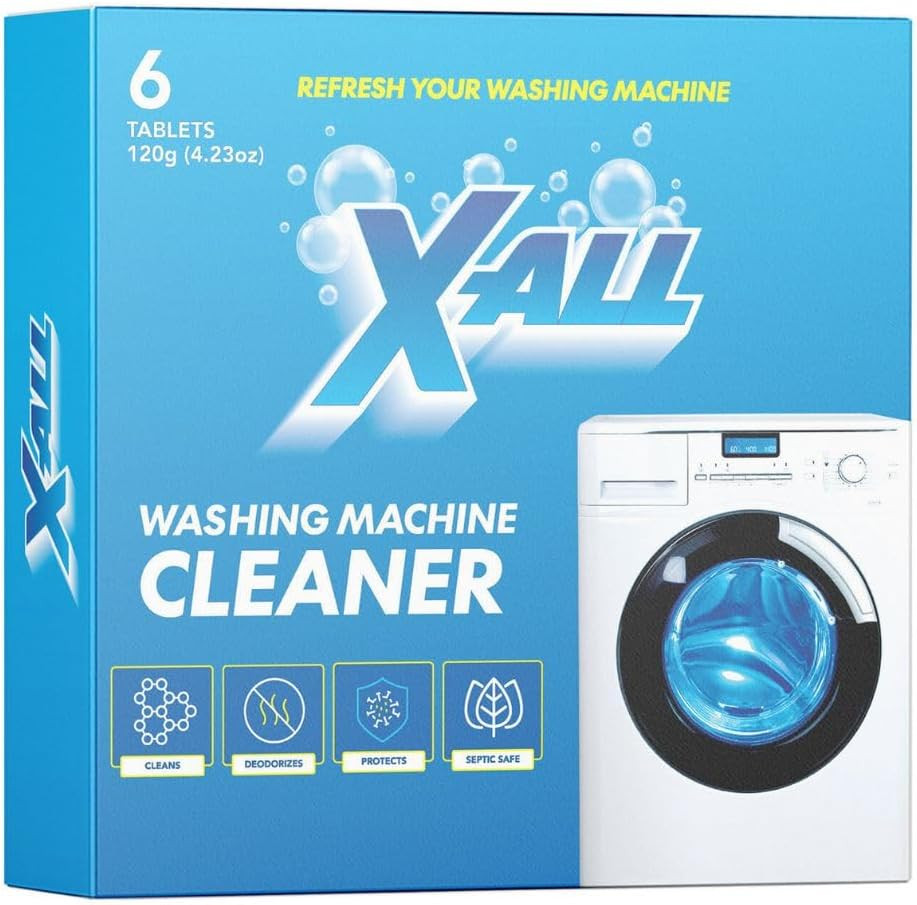 X-ALL Washing Machine Cleaner – Deep Cleaning Tablets, Cleans and Refreshes the