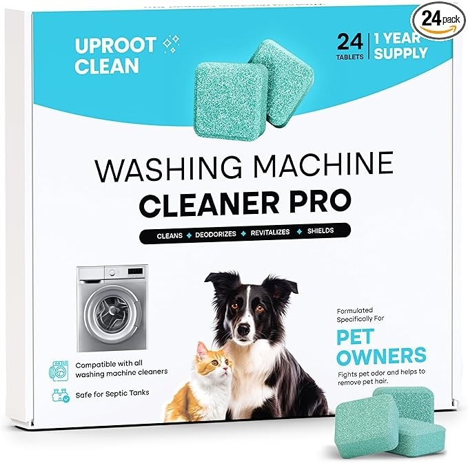 Uproot Clean Washing Machine Cleaner Tablets – 24 Pack for a 12 Month Supply