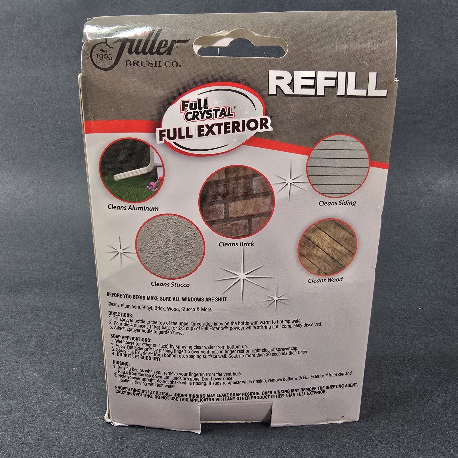 Fuller Brush Crystal Full Exterior Cleaner As Seen on TV 8oz Powder Refill Pack
