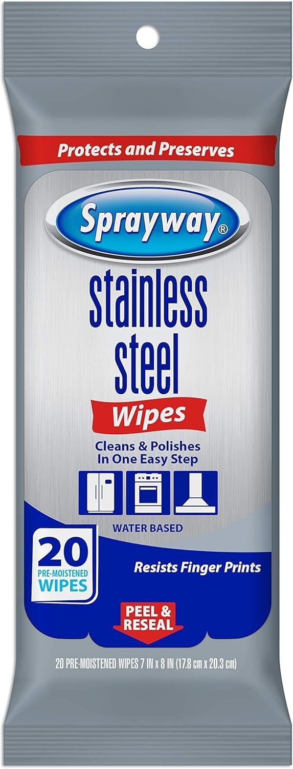 20 Unscented Stainless Steel Wipes – Effortless Removal of Stains & Smudges