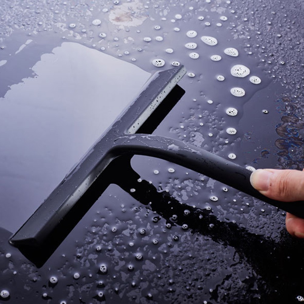 Silicone Squeegee Wiper with Hook Bathroom Shower Tile Scraper Clean Tool