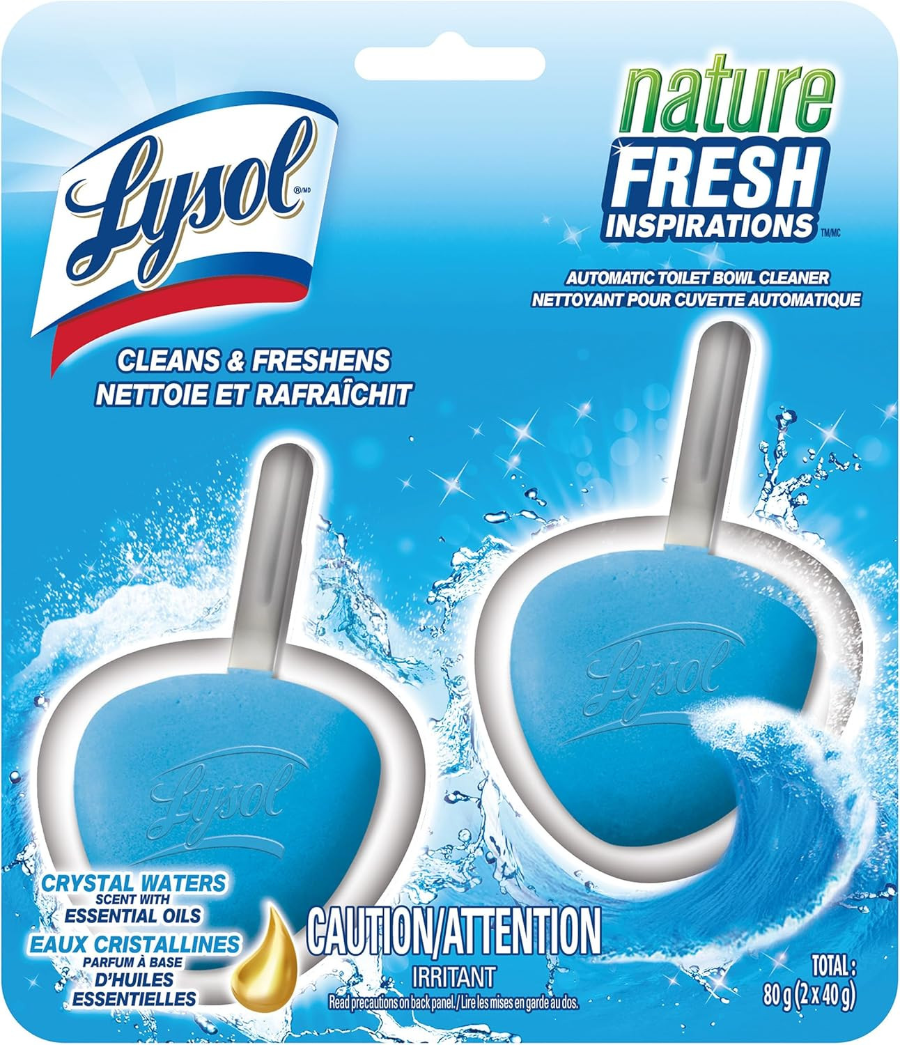 Automatic Toilet Bowl Cleaner, Atlantic Fresh Scent, 2 Pack, In-The-Bowl Use