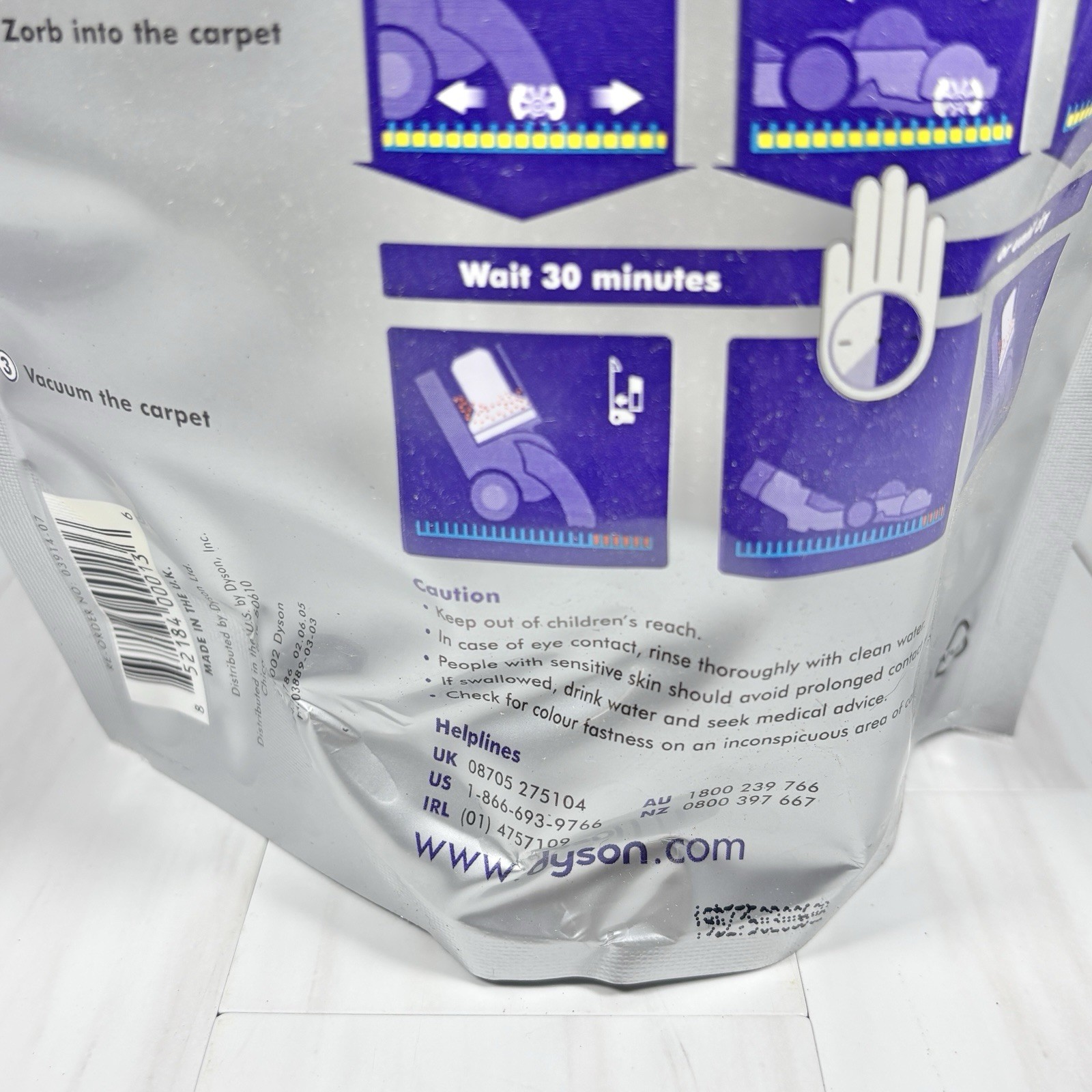 New DYSON Zorb Carpet Powder 26.5 Oz. Dyzolv Spot Cleaner 8.5 Fl Oz Woolsafe Rug