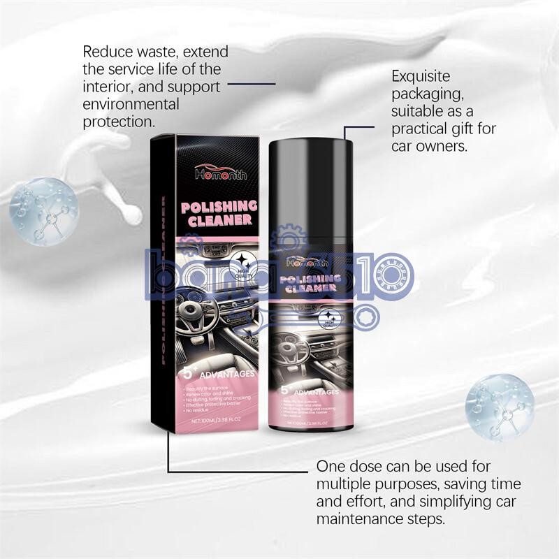 1-3Pack Car Interior Cleaner, 2026 New Polishing Cleaner for Interior Detailing