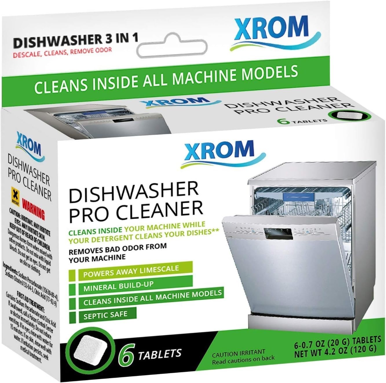 Dishwasher Cleaner Tablets, Plant Based, Deep Clean and Descaler, Removes Odo…
