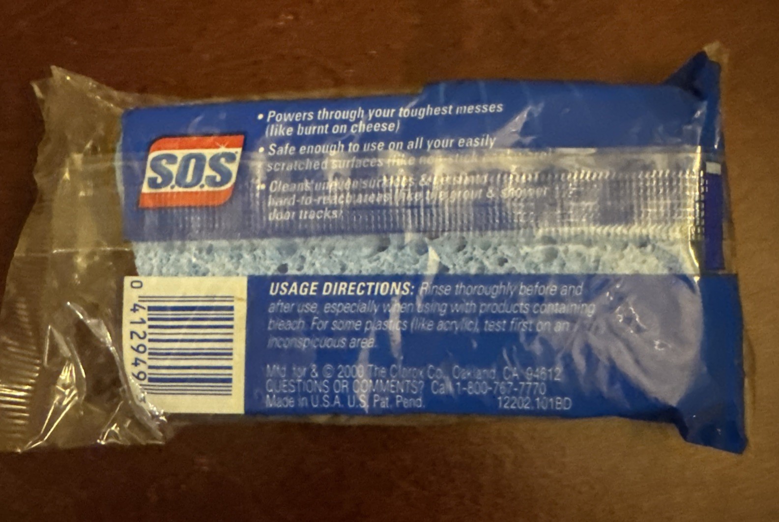 S.O.S CleanRinse Scrubber Sponge Combo Vintage 2000 Clean Rinse New NOS SOS