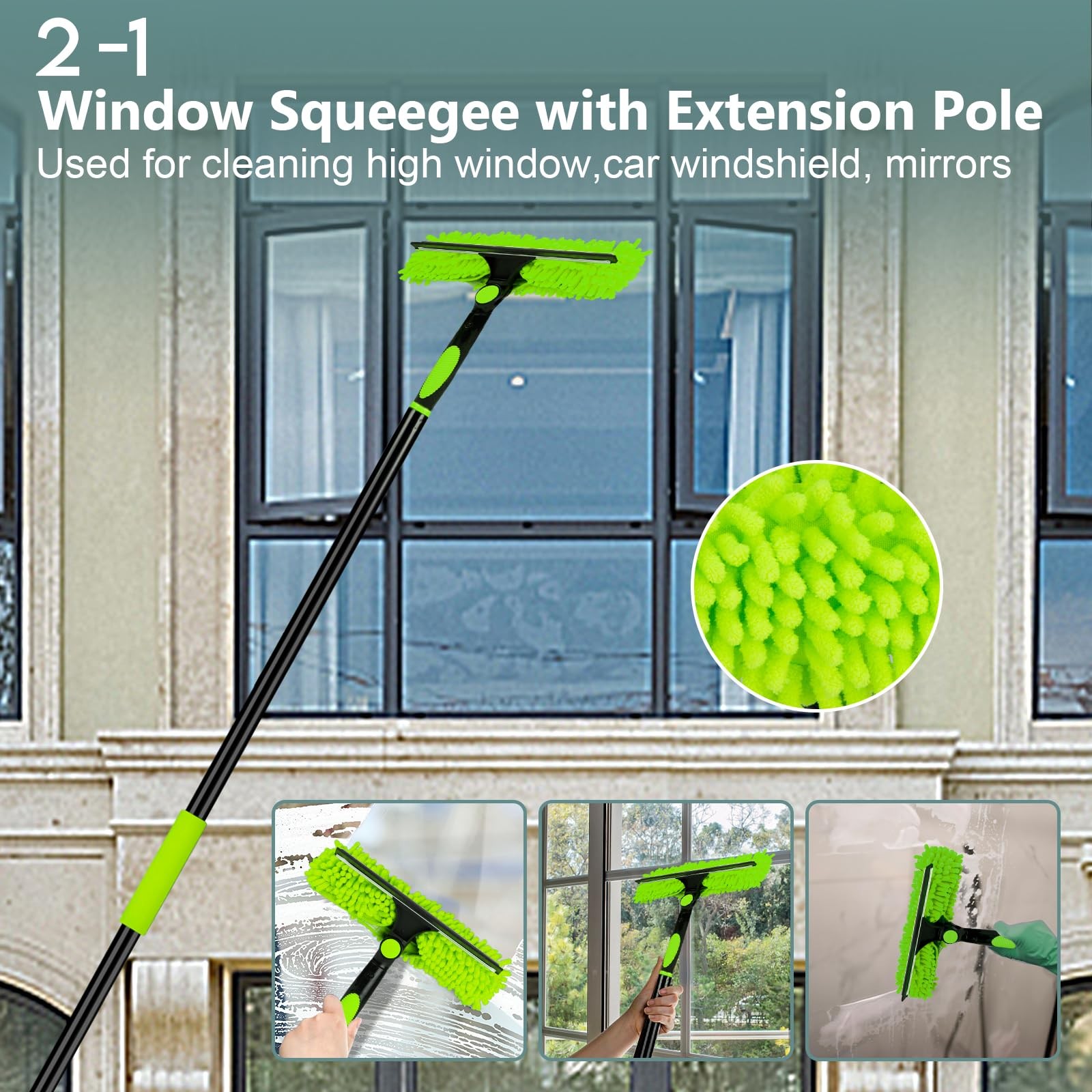 8 Foot Dusters for Cleaning with Extension Pole Microfiber Feather Used