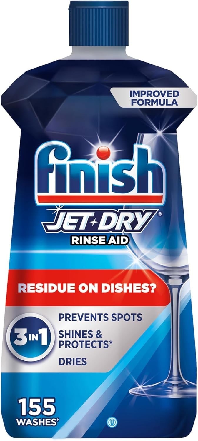 Finish Jet-Dry Rinse Aid: Prevents Spots, Dries & Shines, 155 Washes, 16 oz