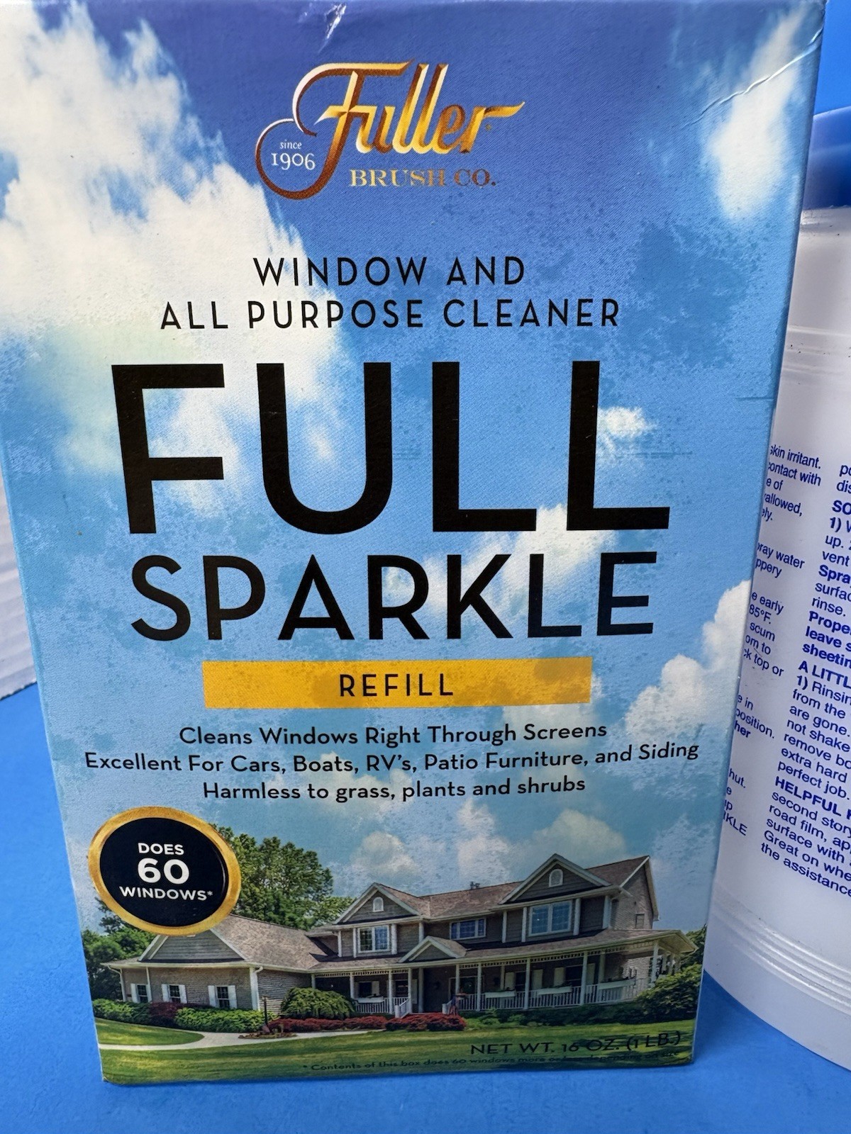 Fuller Full Sparkle Spray Bottle & 2x Refill Window and All Purpose Cleaner 16oz