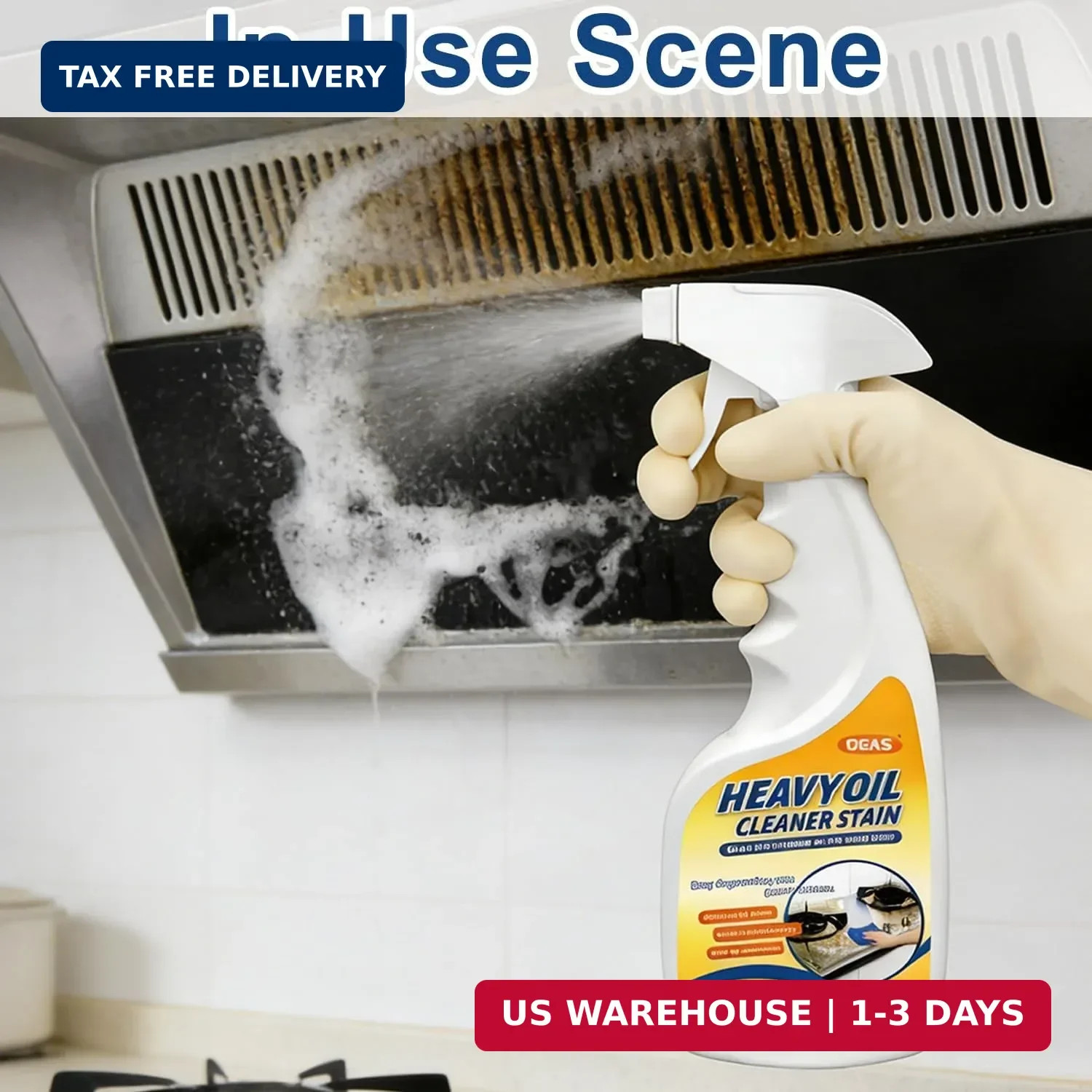 Heavy Duty Kitchen Degreaser Spray – Multi-Surface Oil & Grease Remover for Oven