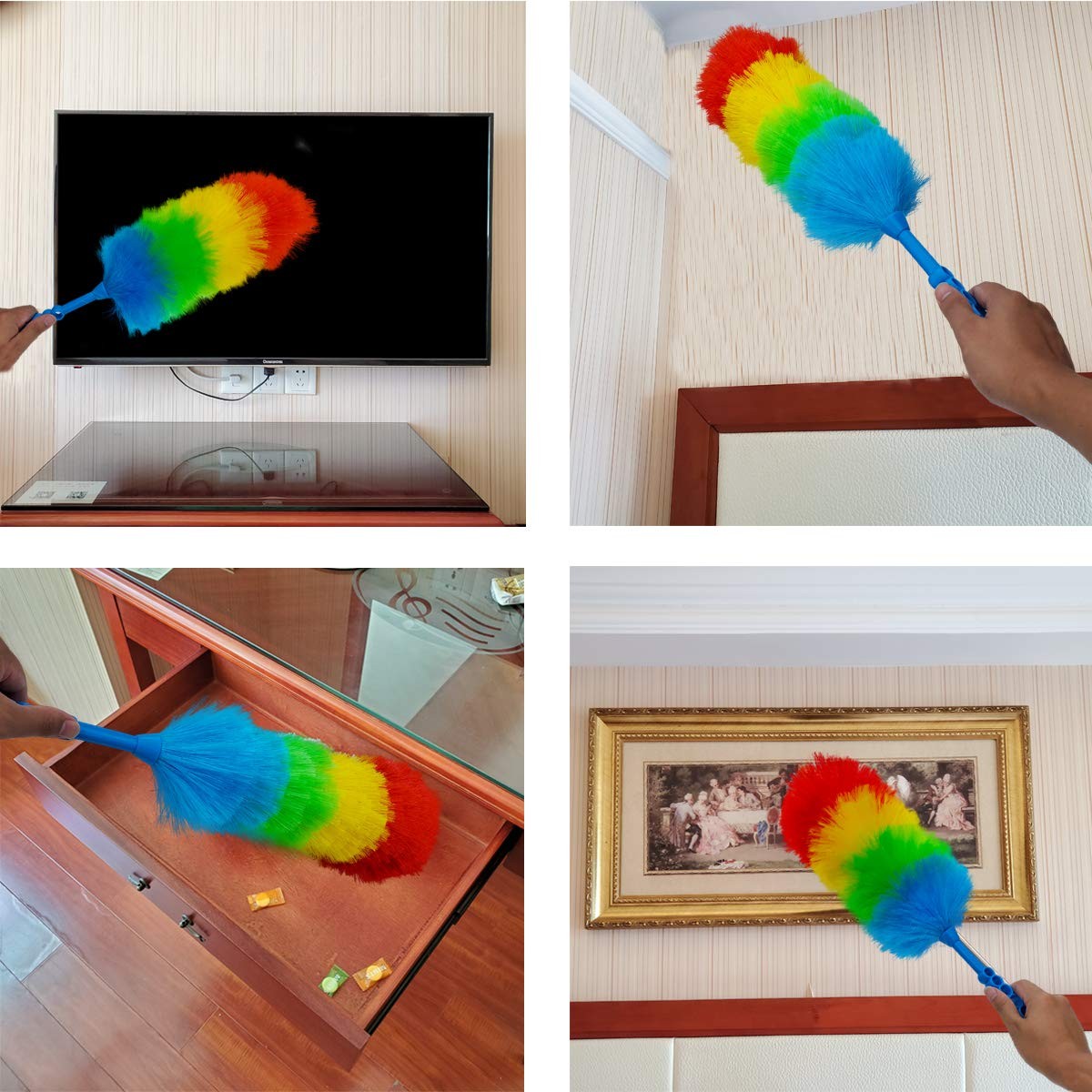 2 Pack Upgrade 19” Static Duster Beandable and Washable – More Fibers Bigger …