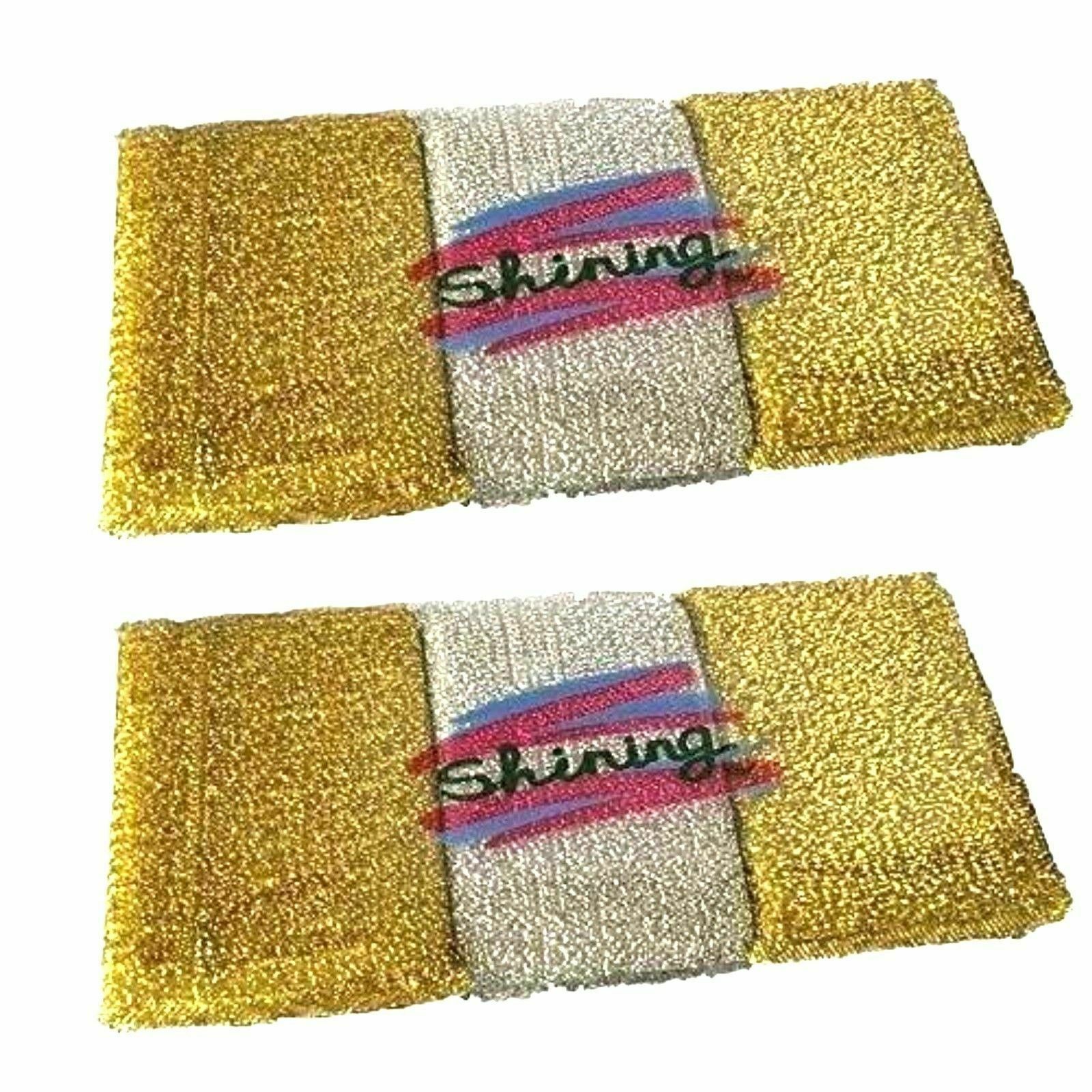 2 X 6 Pcs Shining Multi-purpose Scouring Pads Dish Sponge Washing tool