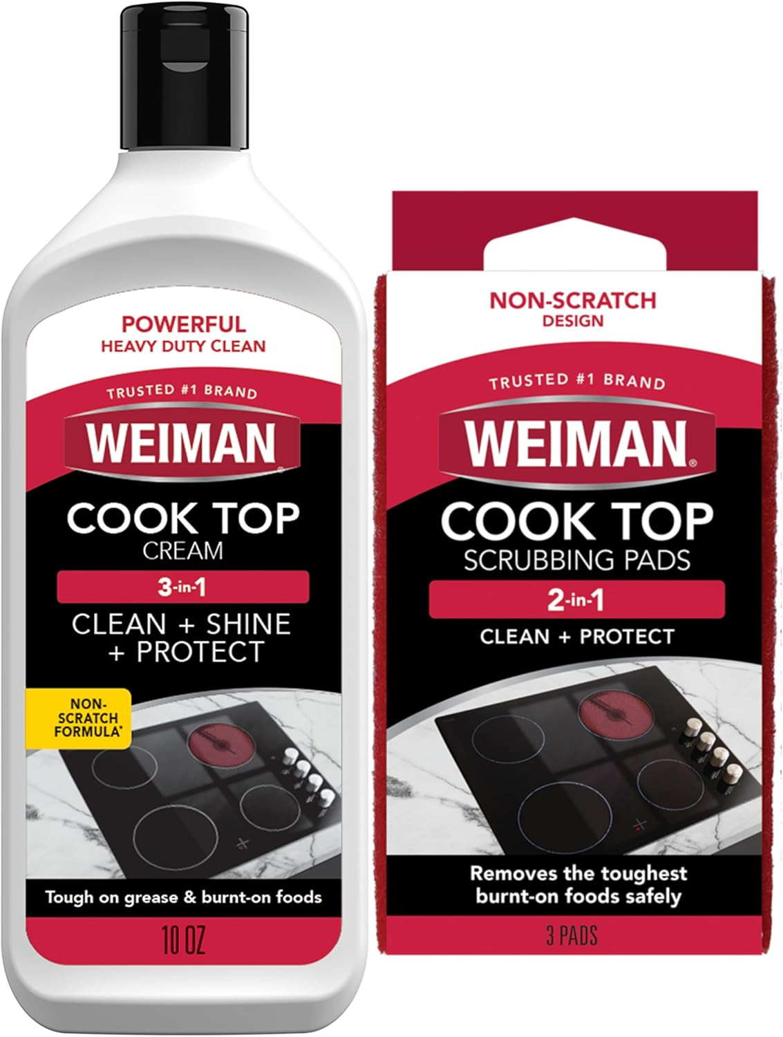 Ceramic and Glass Cooktop Cleaner – Heavy Duty Cleaner and Polish (10 Ounce Bott
