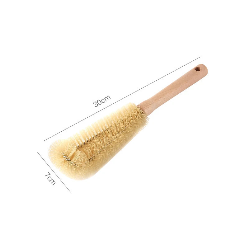 Kitchen Cleaning Tools Drink Bottles Glass Scrubbers Cleaning Brush Wooden Bottl