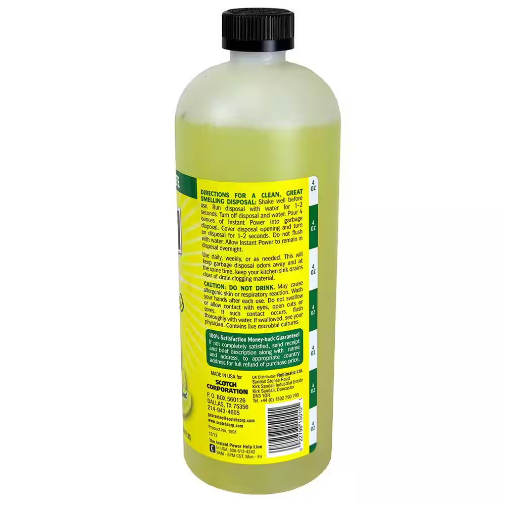 Garbage Disposal Drain Cleaner and Odor Remover for Sink 33.8 Oz. Lemon