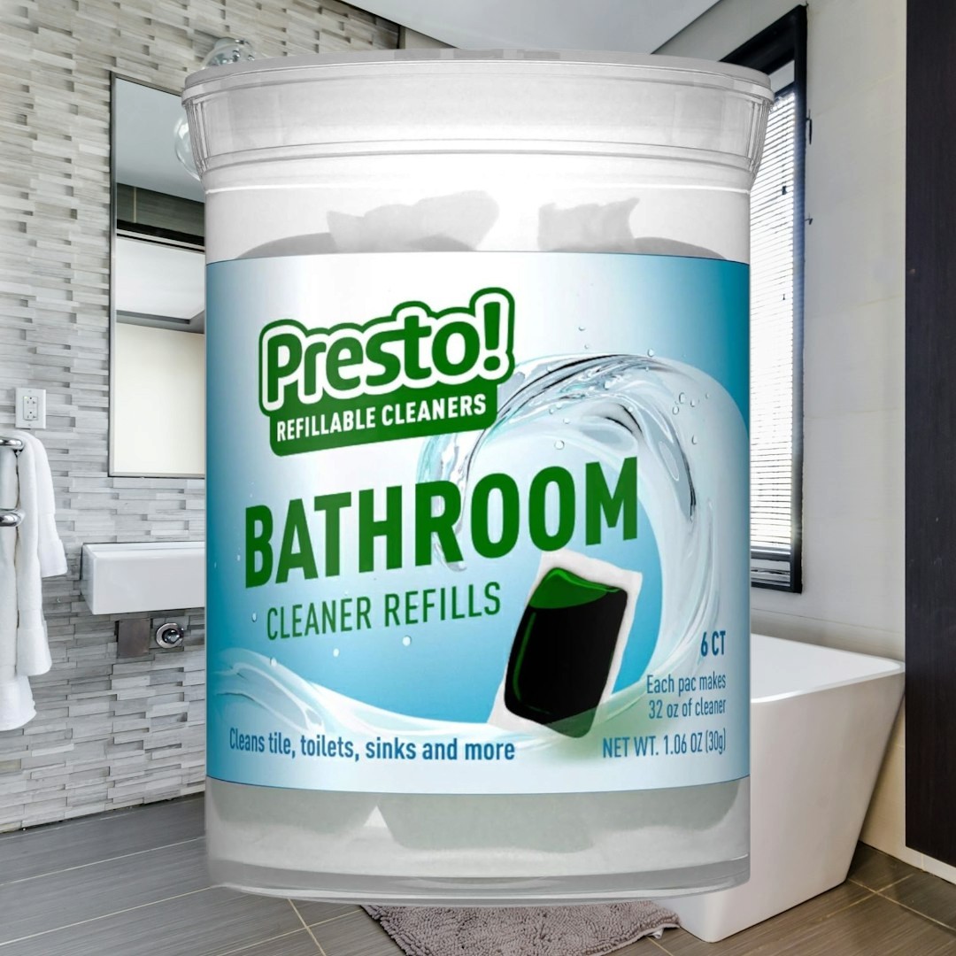 5 Amazon Presto! Bathroom Cleaner Refills 6 Count~Each Pac Makes 32oz of Cleaner