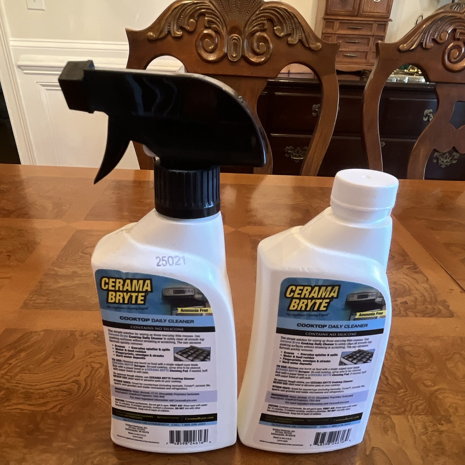Cerama Bryte Cooktop Cleaner Spray, Ammonia Free, Unscented, 2 Pack 16 fl oz