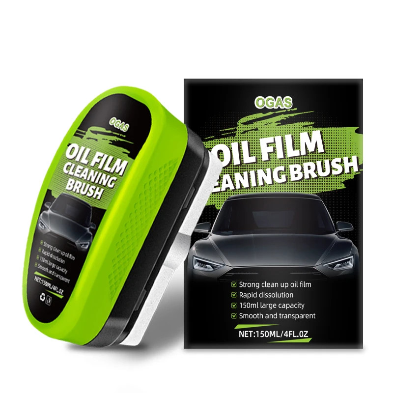 OGAS Automotive Car Glass Oil Film Cleaning Brush, 150ml Glass Oil Film