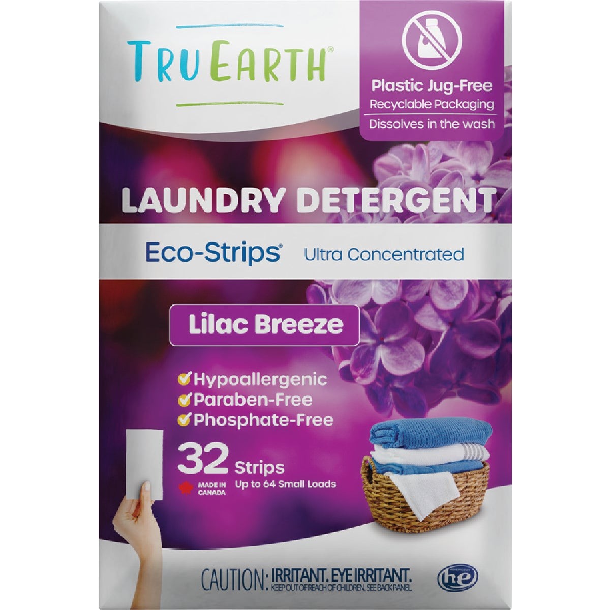 Tru Earth Eco-Strips Lilac Breeze Laundry Detergent TE-NA-ML-00LB0032-SU001 Tru