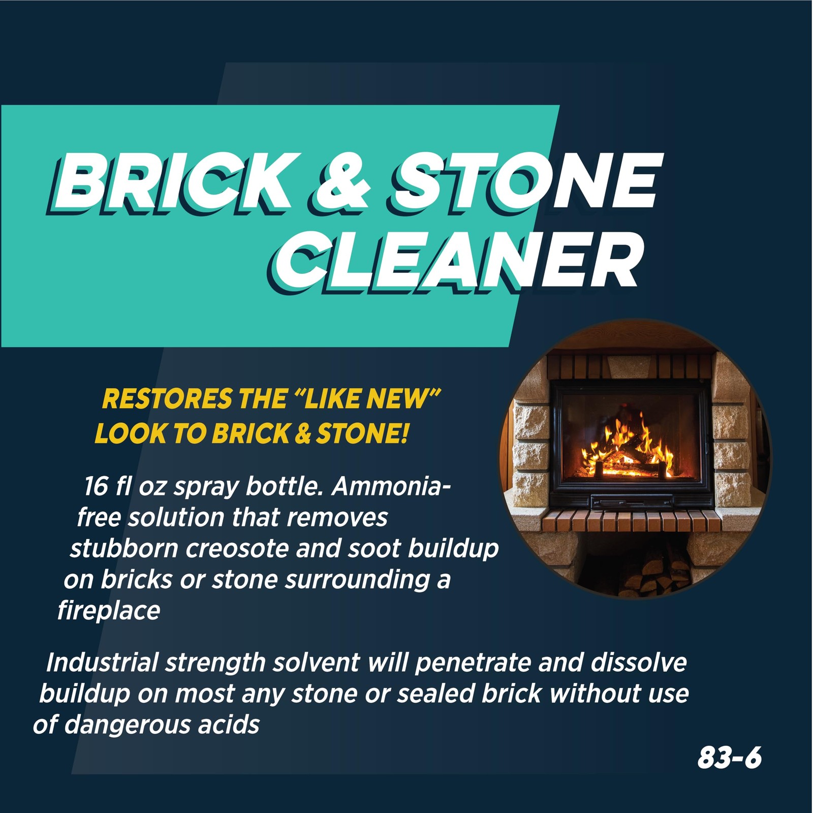 Rutland Brick and Stone Cleaner for Fireplace, Fire Brick, Terracotta, Marble…