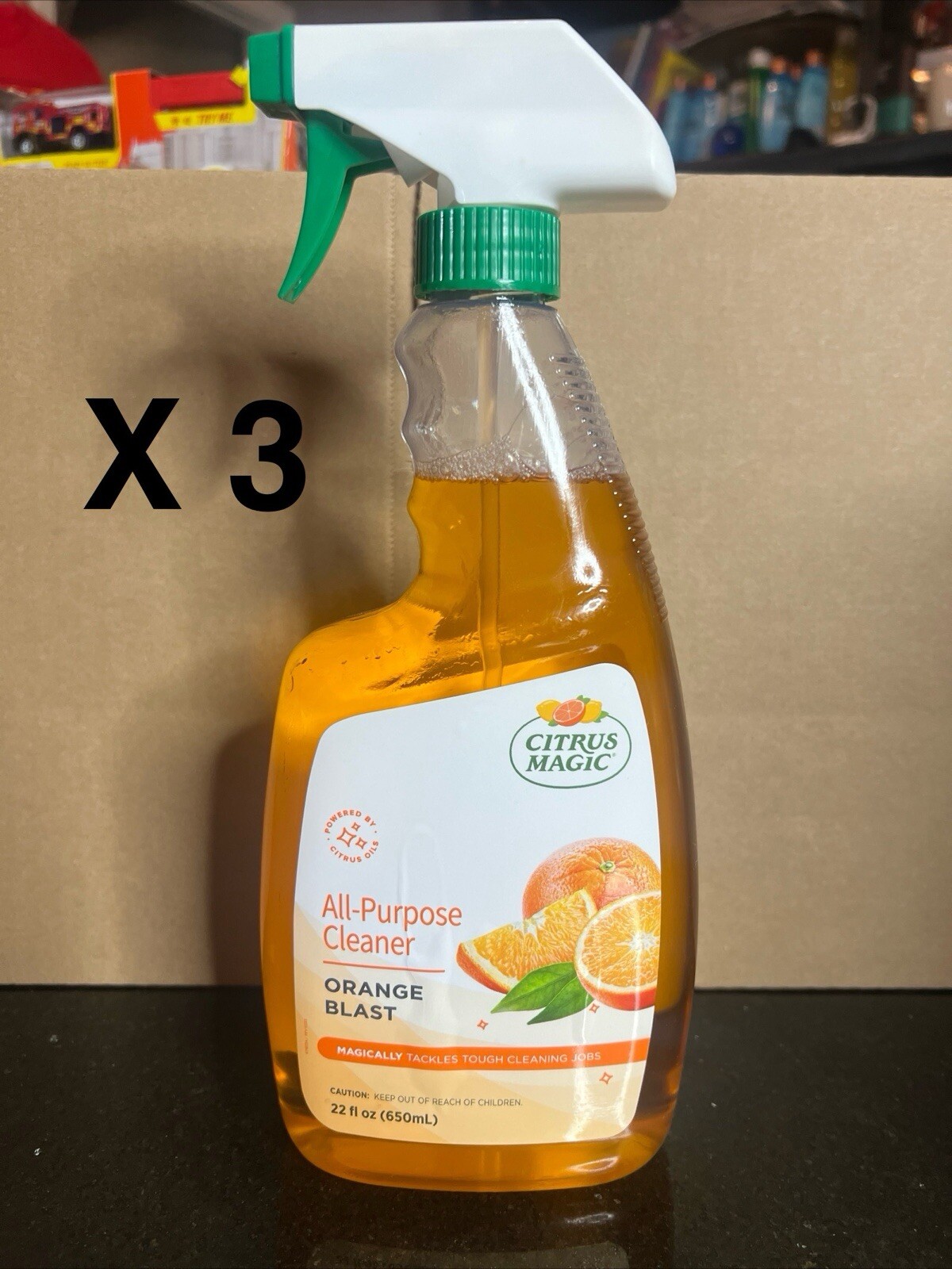 3 – Citrus Magic All Purpose Cleaner 22 oz Orange Blast !! Lot Of 3 NEW