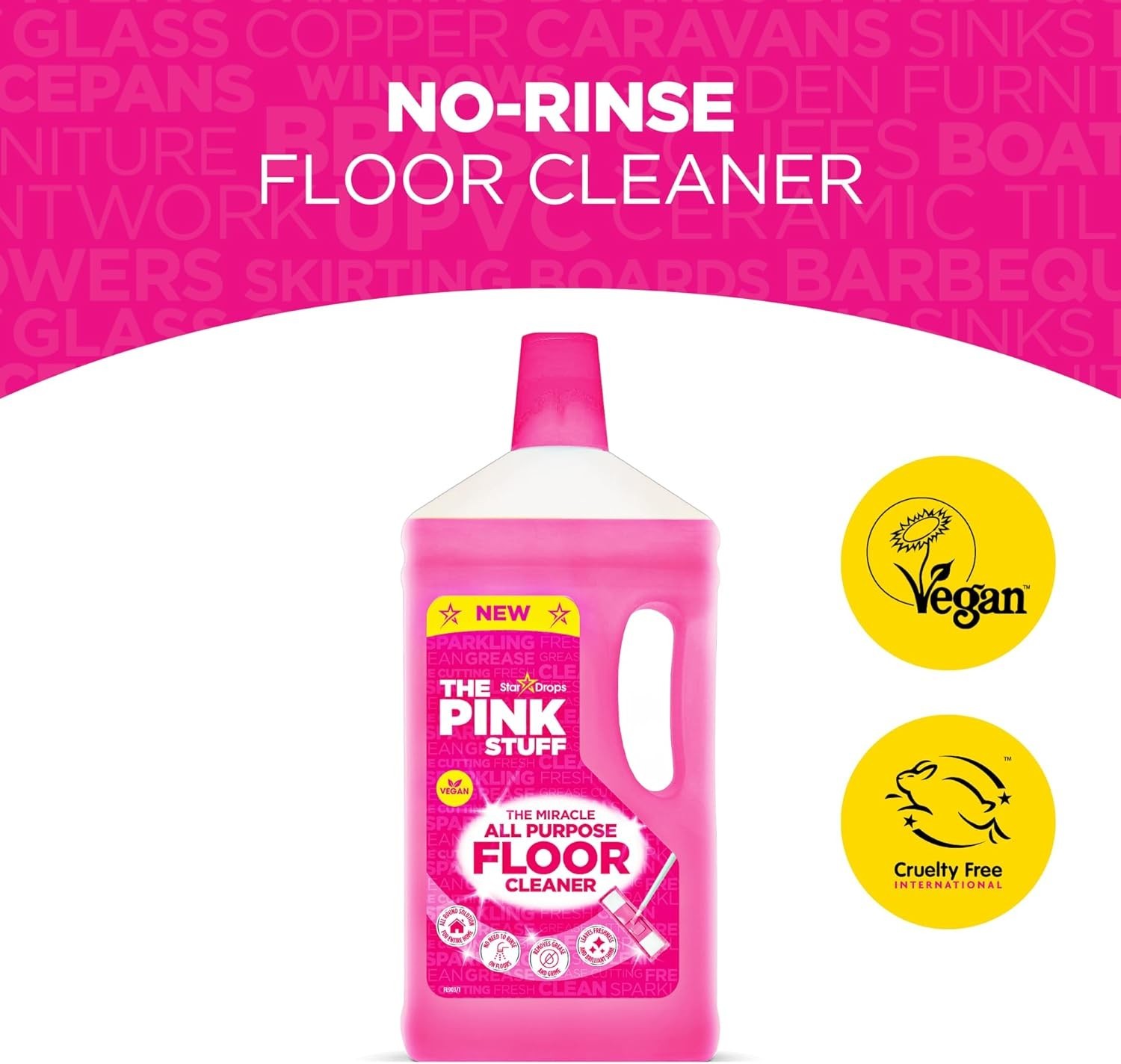 Stardrops – The Pink Stuff – The Miracle All Purpose Floor Cleaner 33.8fl oz