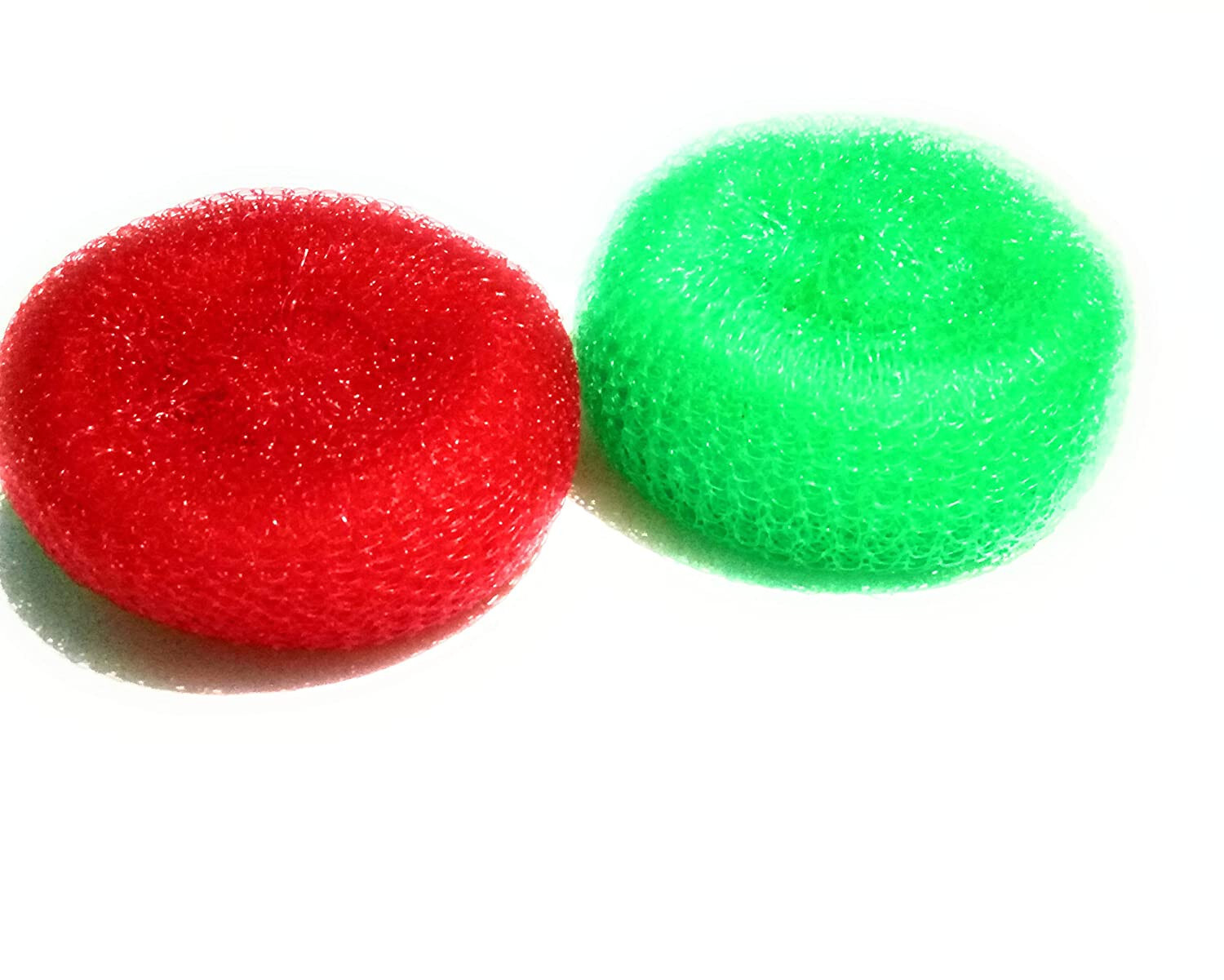 5X Plastic Round Nylon Scrubbers for Teflon pots & Pans – Cleans up Big Messes