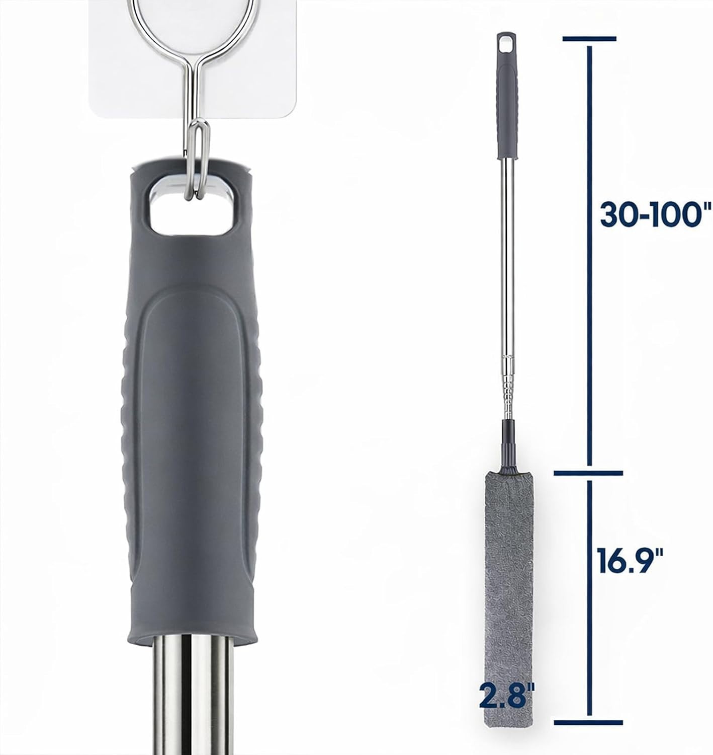 Retractable Gap Dust Cleaner with Extension Pole, Cleaning Tools with 3 Micro…