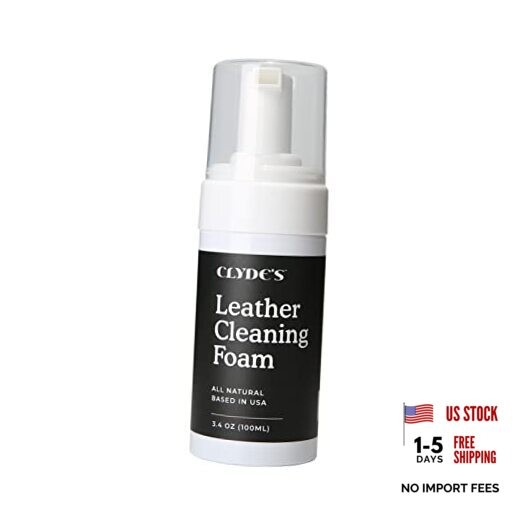 Clyde’s Leather Cleaning Foam | Quick Foaming Leather Cleaner for Furniture,