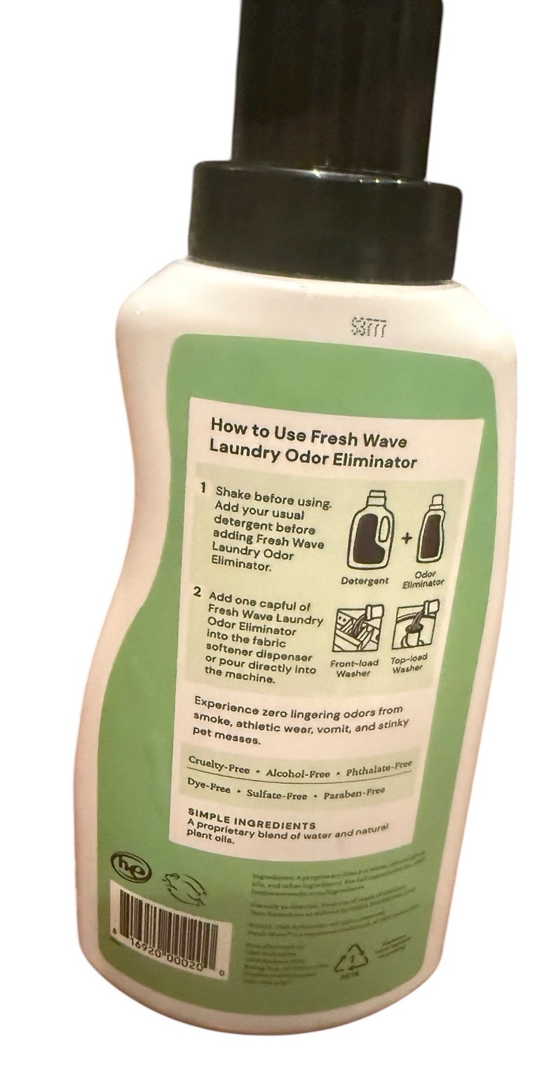 Fresh Wave Plant Based Odor Removing Laundry Booster Cruelty Free USA 24 fl oz