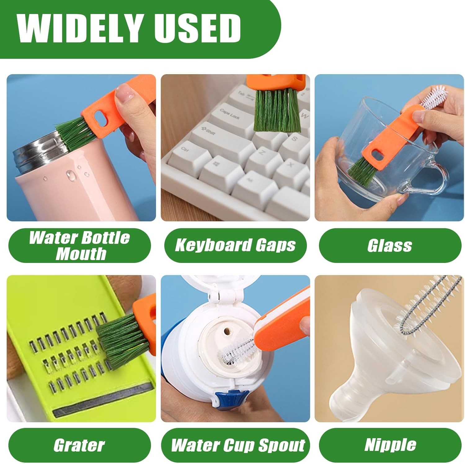 1PCS Bottle Brushes 3 in 1 Cup Lid Gap Cleaner Crevice Cleaning Brush