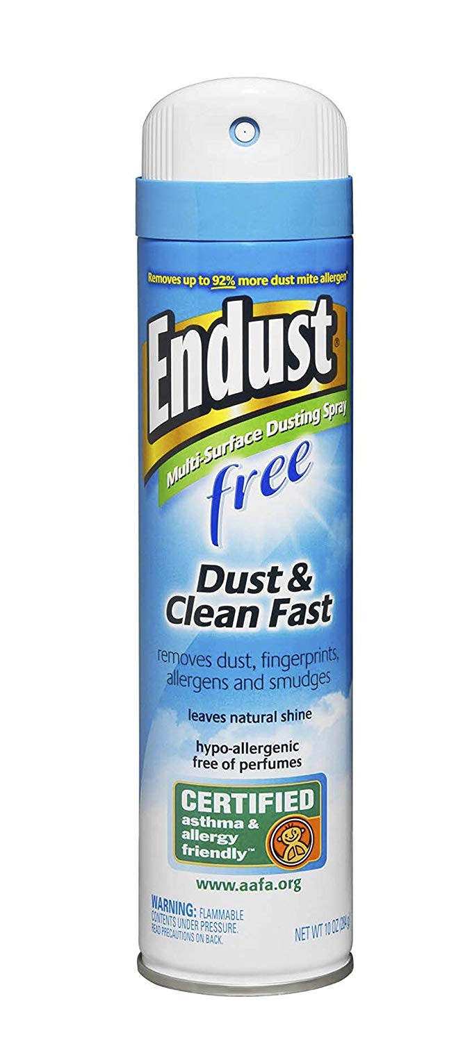 Endust Fragrance Free Hypo-Allergenic Dusting and Cleaning Spray, 10 Oz