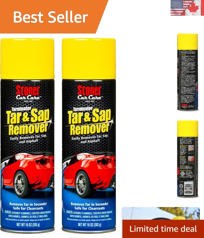 Tarminator Tar and Sap Remover – Fast-Acting, Clear Coat Safe, 10 oz (Pack of 2)