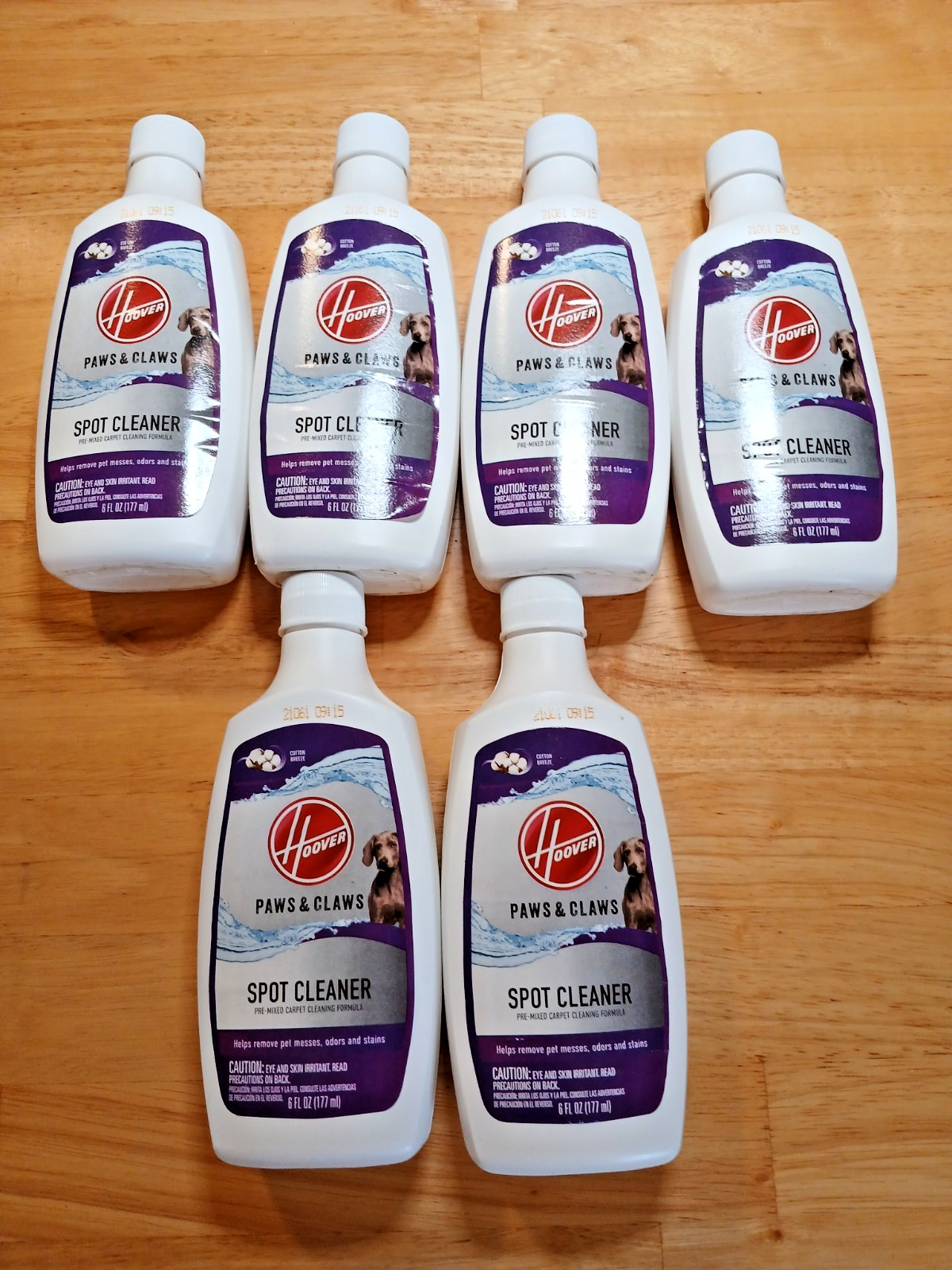 Hoover Paws & Claws Cotton Breeze Spot Cleaner Pre‑Mixed Carpet Formula 6 Bottle
