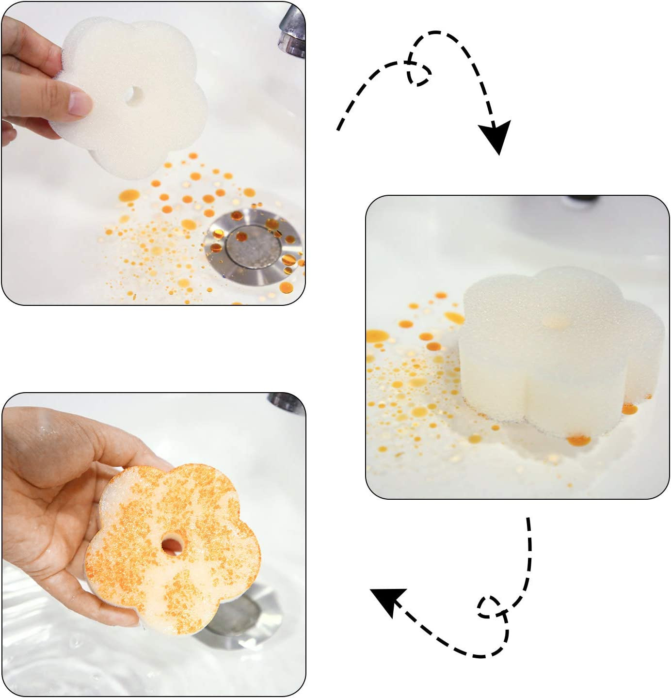 Oil Absorbing Sponge for Hot Tub Accessories, Swimming Pool and Spa 24 Pcs