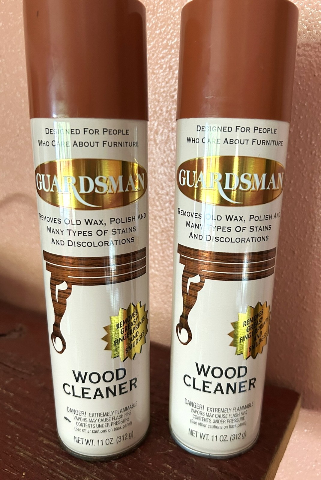 2 Full Cans Guardsman Wood Furniture Cleaner Polish 11 Oz Each Stain Remover