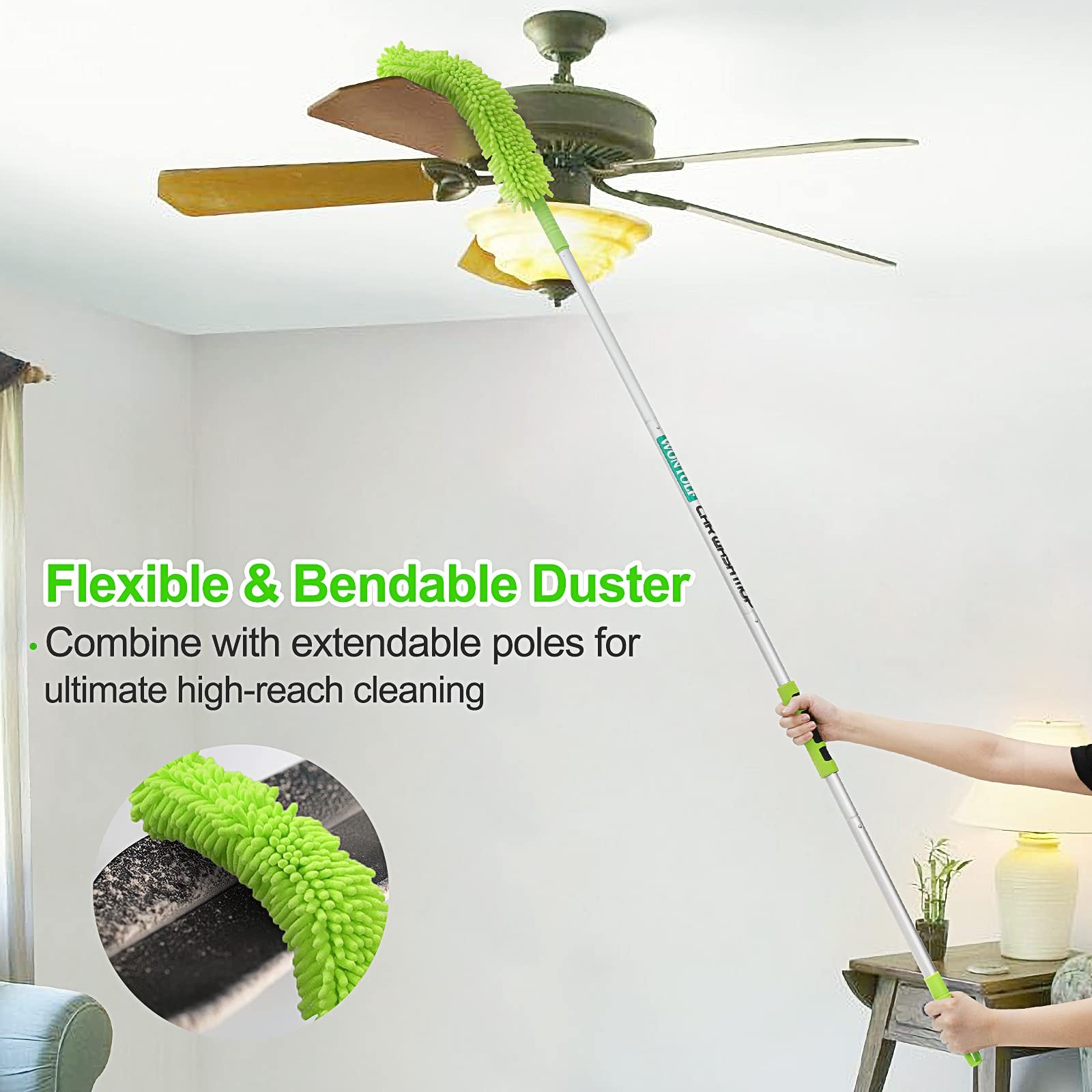 62” Car Wash Brush With Long Handle – Chenille Microfiber Mop Mitt, Cleaning…