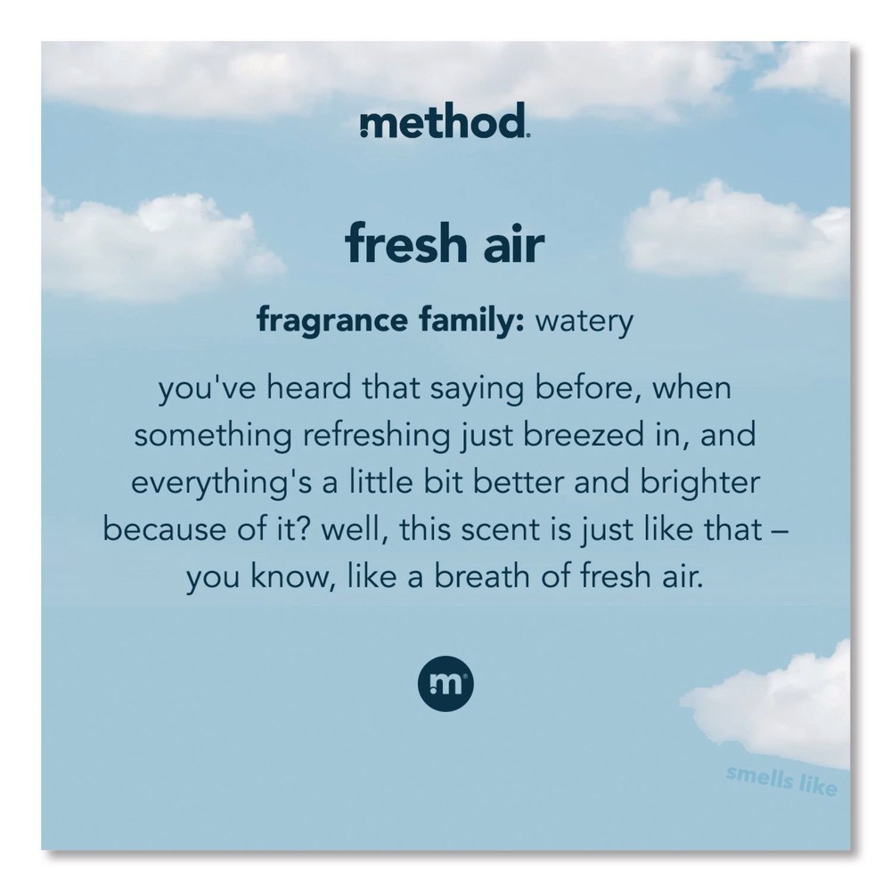 Method 318025 53.5 oz Laundry Detergent – Fresh Air Scent (4/Carton) New