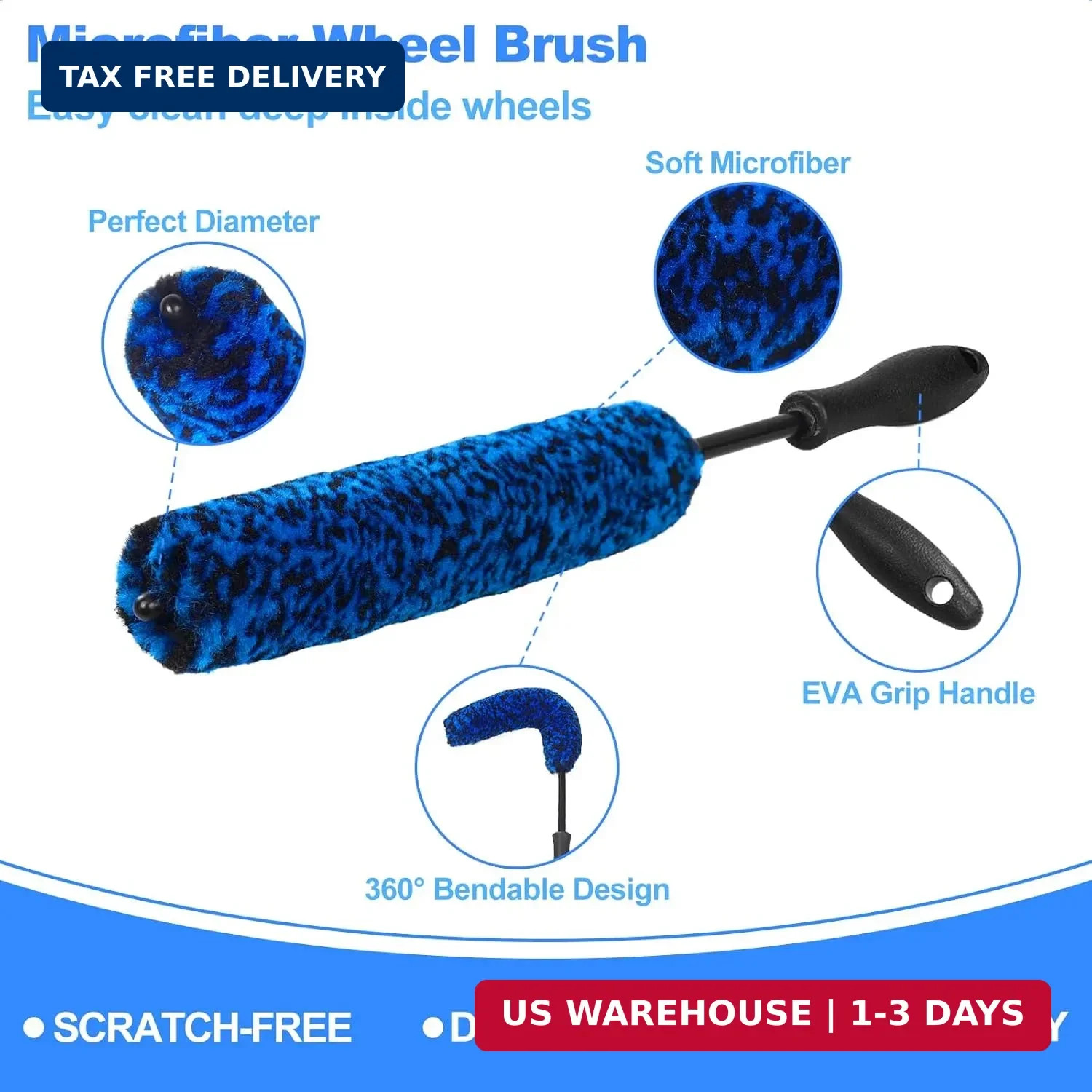 12Pcs Wheel Brush Kit for Cleaning Wheel and Tire, Wheel and Rim Brush, Car Deta