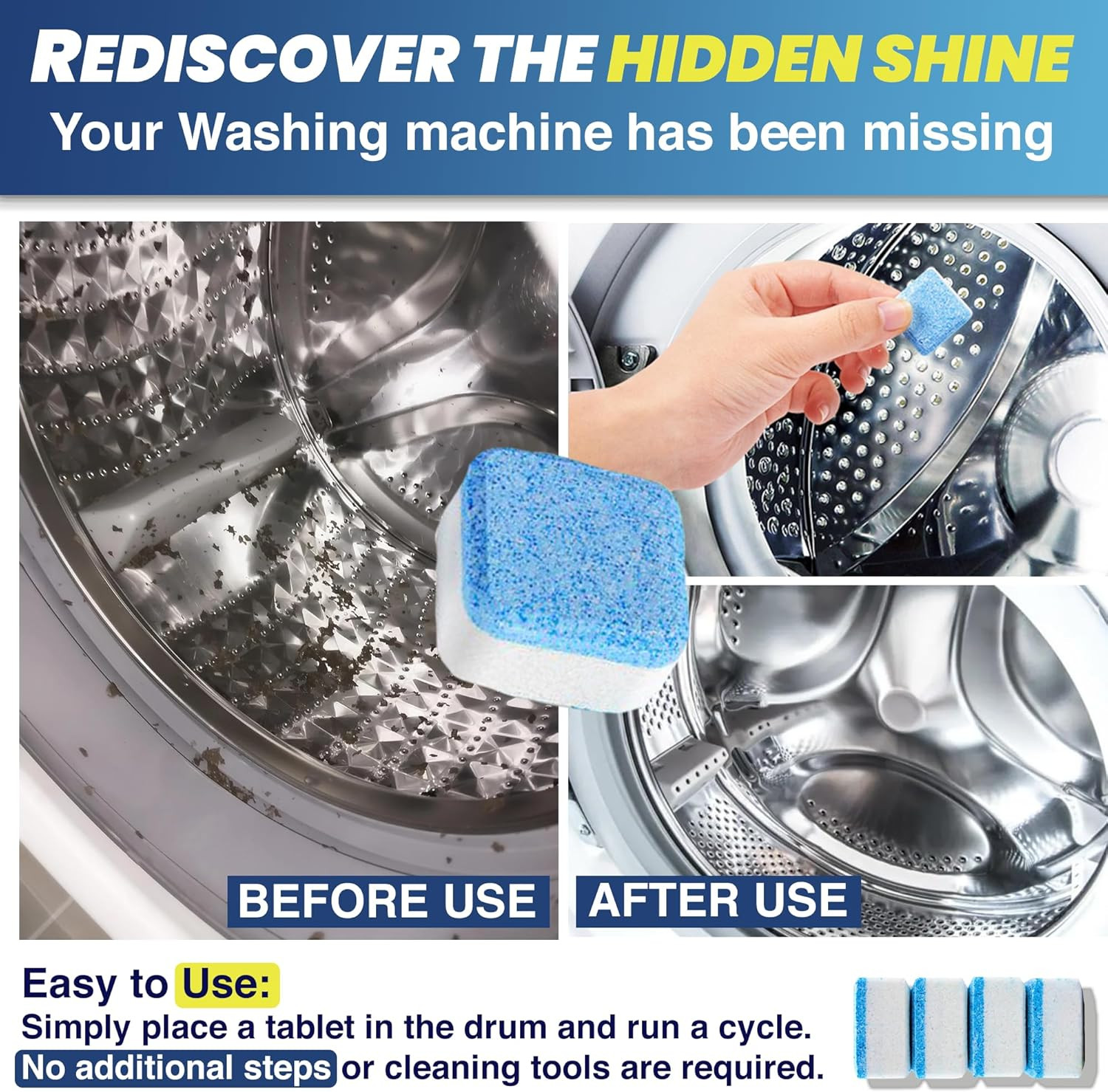 Washing Machine Cleaner Descaler 24 Pack