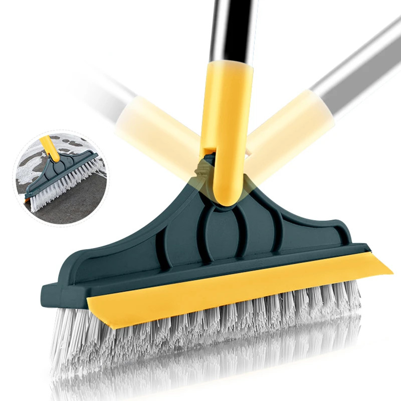 Floor Scrub Brush 2 In 1 Cleaning Brush Long Handle Removable Wiper Magic Broom