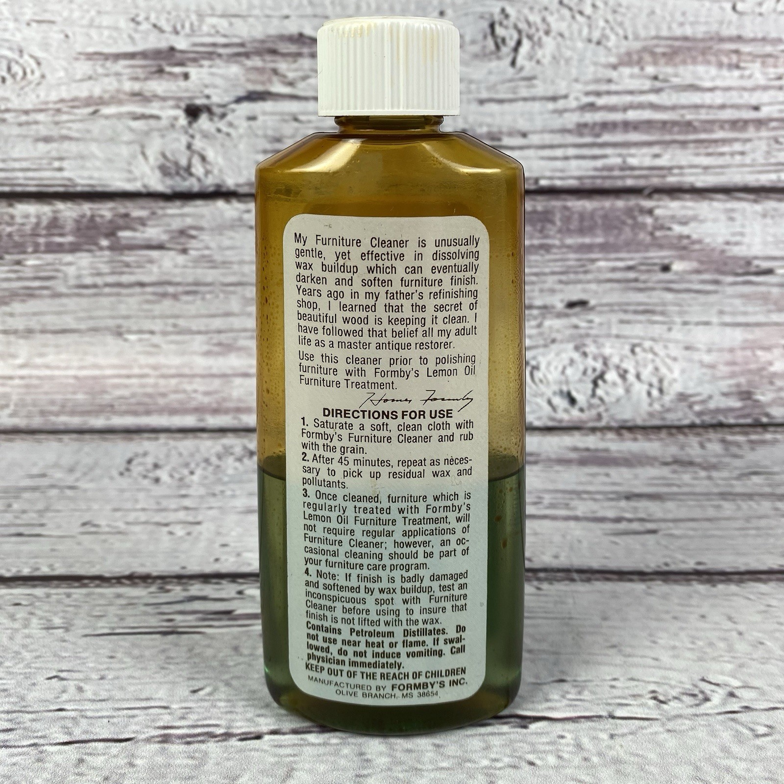 Formby’s Furniture Cleaner 8 fl oz Container Half Full Vintage Discontinued