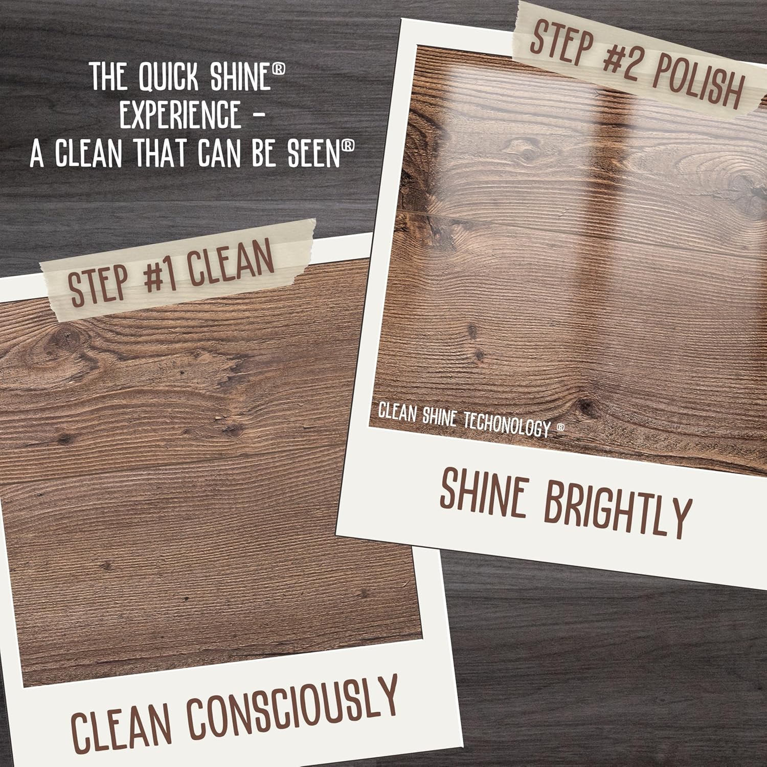 Quick Shine Hardwood Floor Luster-Polish 27oz | Plant-Derived w/Carnauba | Safer