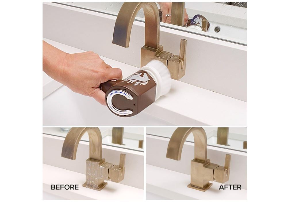 Horsepower Scrubber, Waterproof, Electric Power, Spins 350 RPM, 5 Brush Heads.