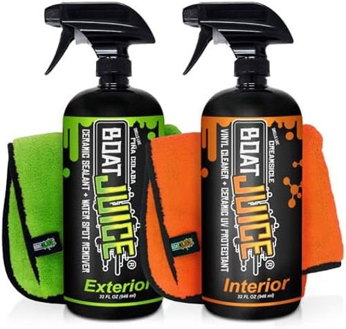 Boat Juice Necessity Boat Cleaner Kit | Exterior Water Spot Remover, Interior…