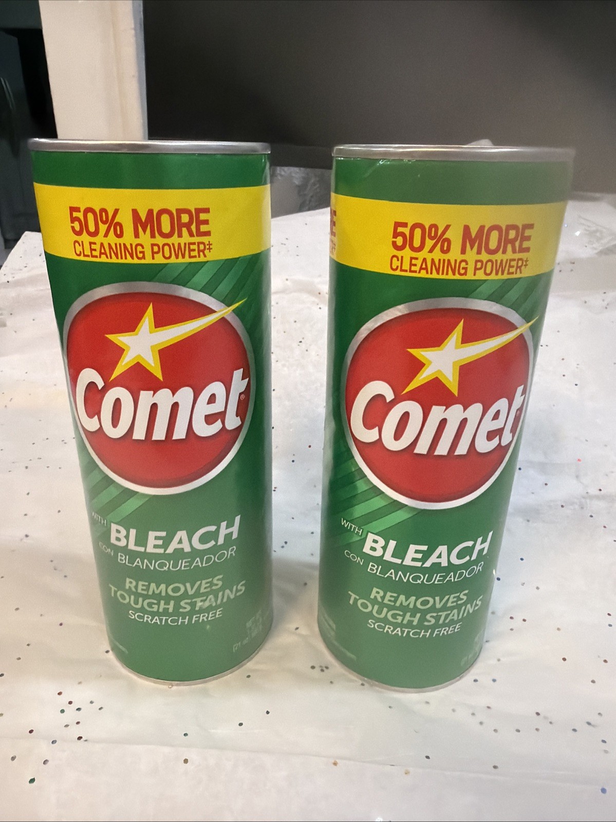Comet All Purpose Cleaner With Bleach 21oz Lot of 2 Bathroom Kitchen Cleaners