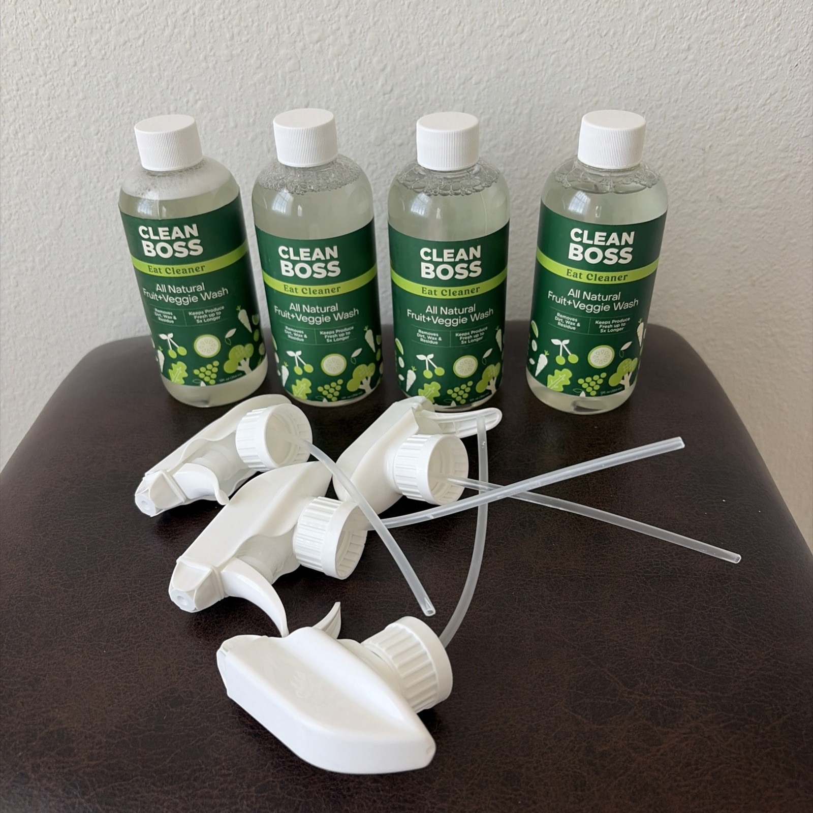 JOY Clean Boss Eat Cleaner Fruit & Veggie Wash & Preserver-4 pc 12 oz New Sealed