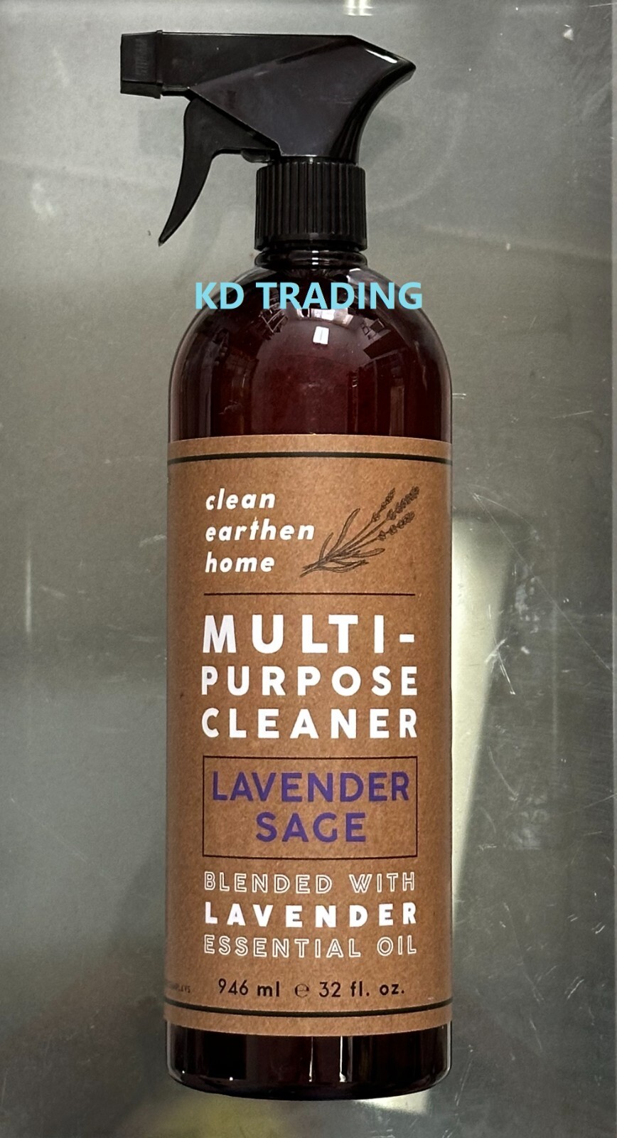 CLEAN EARTHEN HOME ~ LAVENDER SAGE Kitchen Refresher Cleaner Deodorizer 946ml