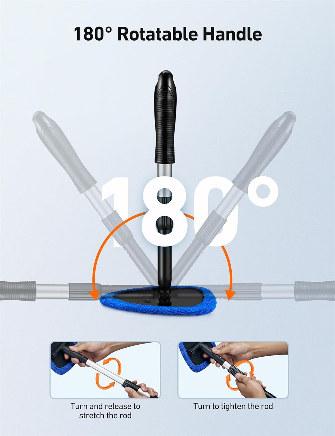 Windshield Cleaning Tool, Car Window Cleaner Windshield Cleaner with 8 Reusable